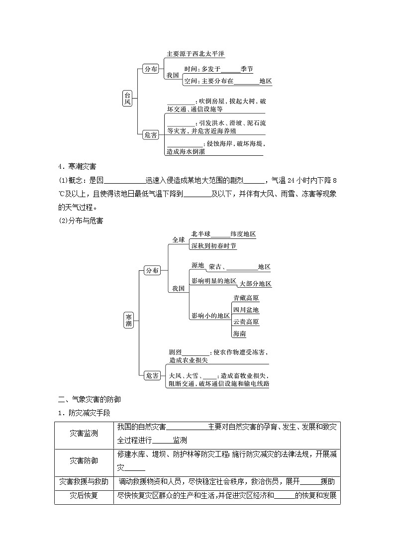 2024届人教新教材高考地理一轮复习学案第一部分自然地理第七章自然灾害课时40气象灾害第3页