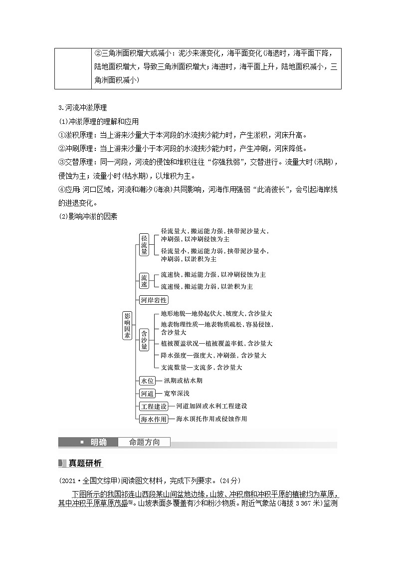 2024届人教新教材高考地理一轮复习学案第一部分自然地理第五章地表形态的塑造第3讲课时30冲积平原的形成第2页