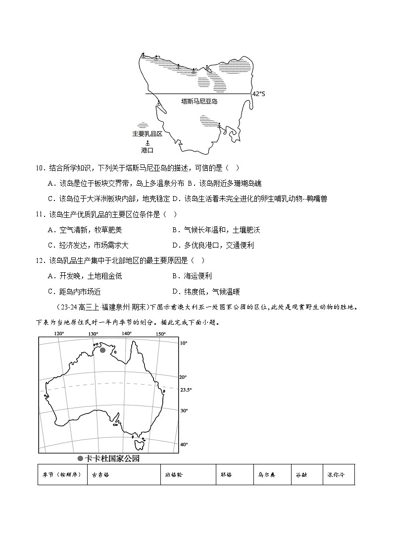 专题14 大洋洲与澳大利亚（专项训练）-【必刷题】2025年高考地理一轮复习区域地理专项训练（原卷版）第3页