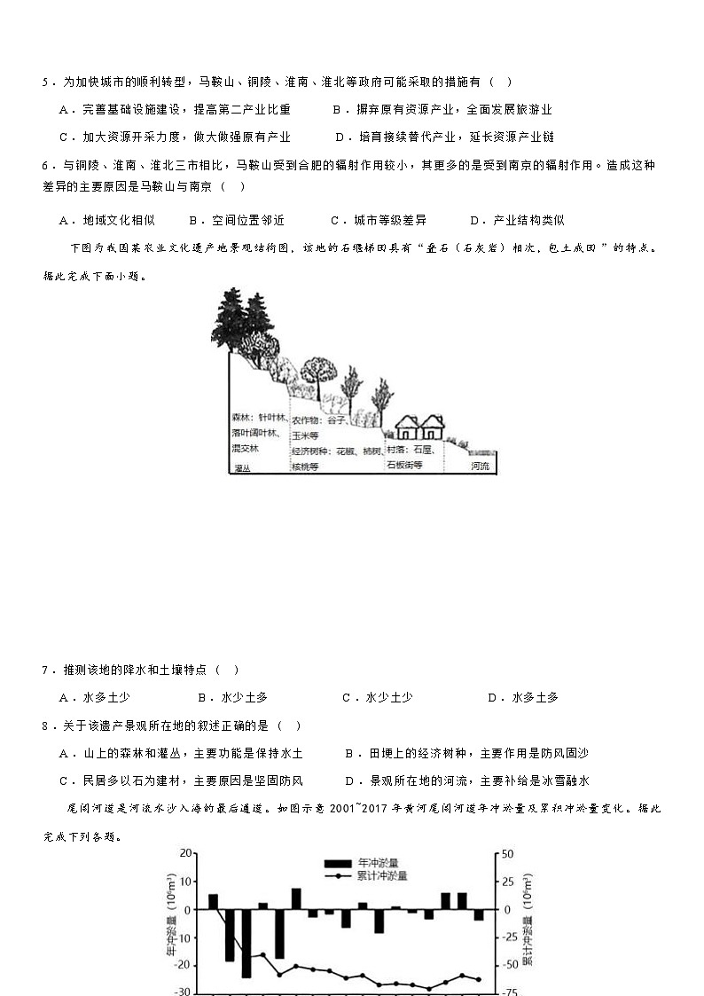 眉山市22级高二下学期县级高中校期末联考地理试题卷第3页