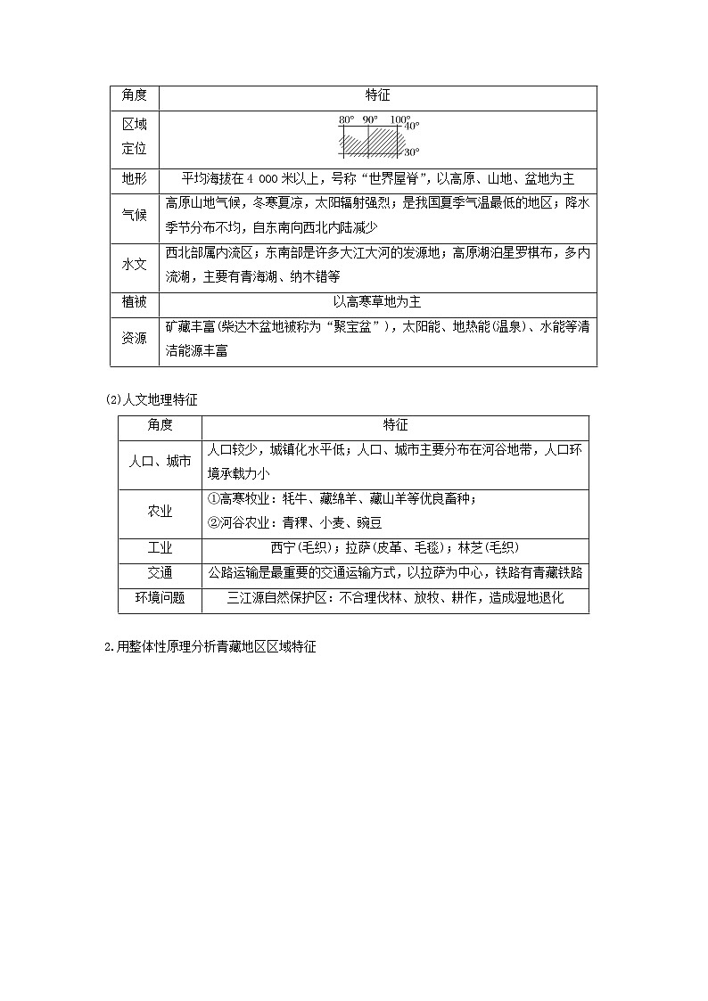 2024届人教新教材高考地理一轮教案第五部分区域地理第二章中国地理第2讲课时89青藏地区02