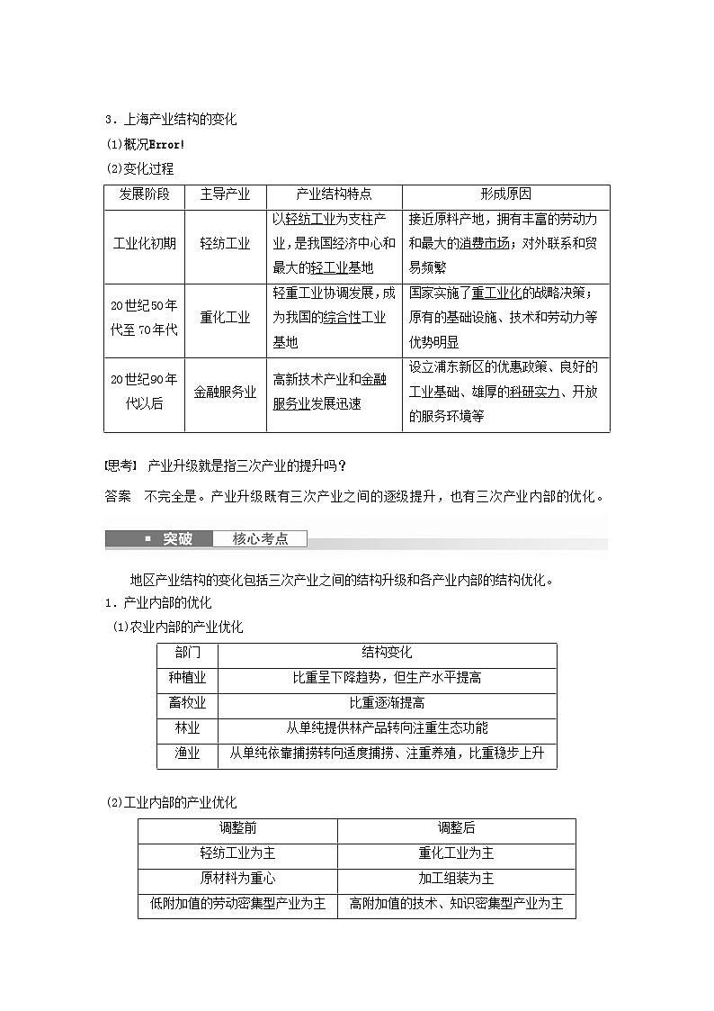 2024届人教新教材高考地理一轮教案第三部分区域发展第三章城市产业与区域发展课时64地区产业结构变化第2页