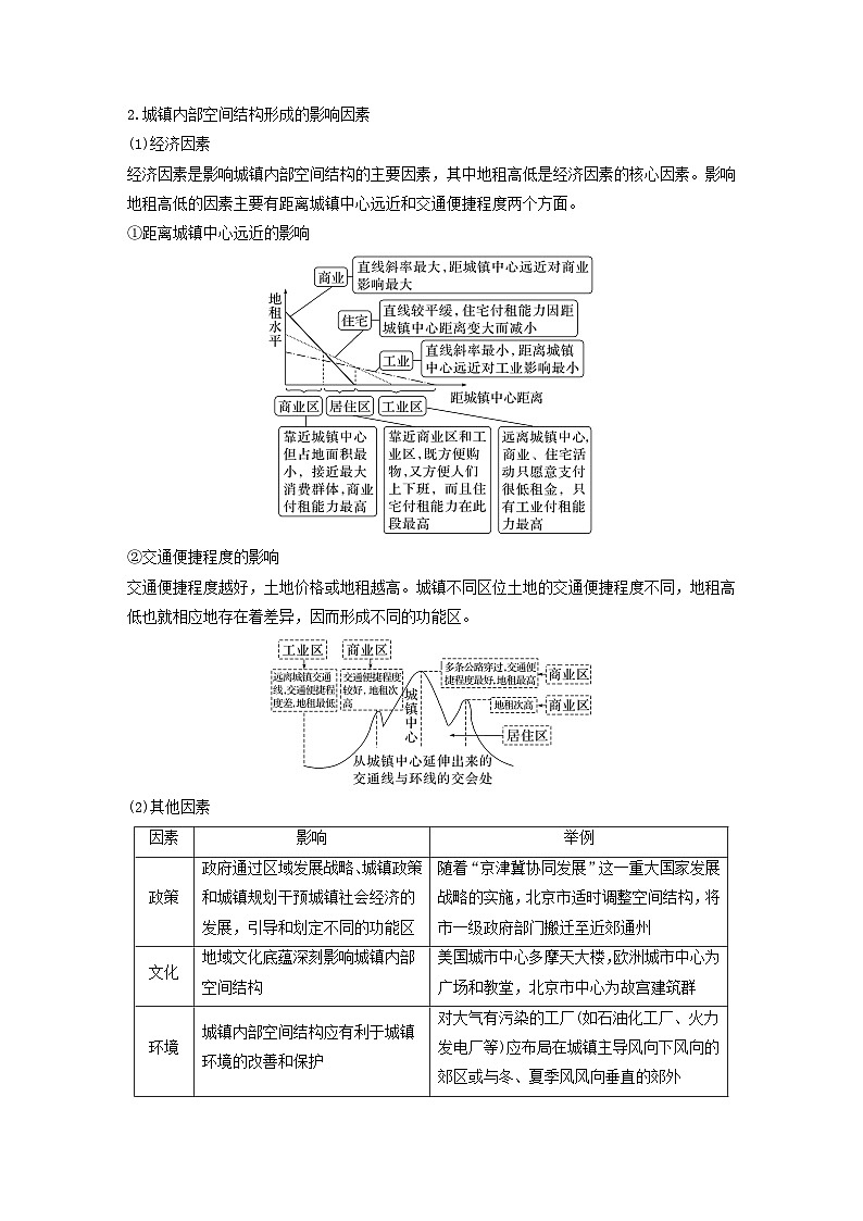2024届人教新教材高考地理一轮教案第二部分人文地理第二章乡村和城镇课时45乡村和城镇空间结构第3页