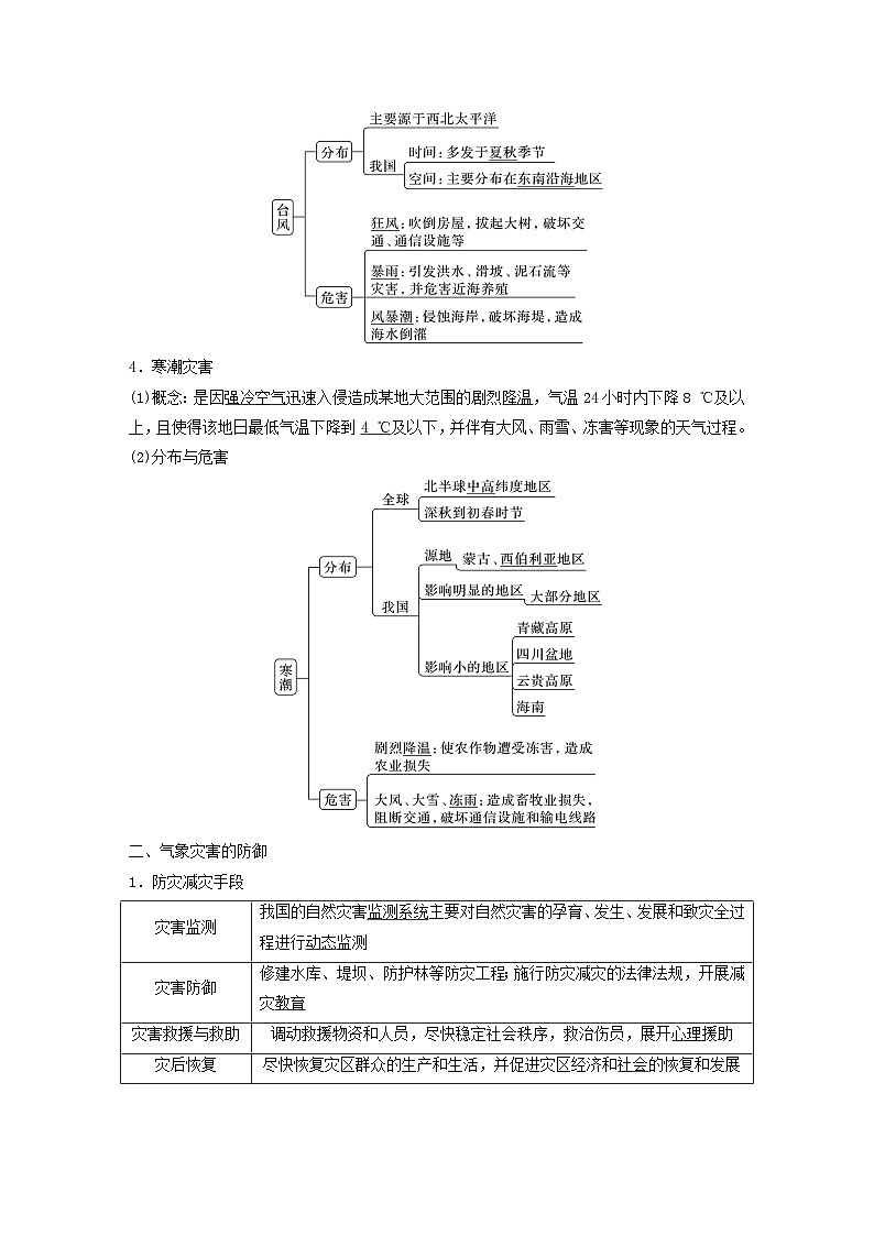 2024届人教新教材高考地理一轮教案第一部分自然地理第七章自然灾害课时40气象灾害第3页