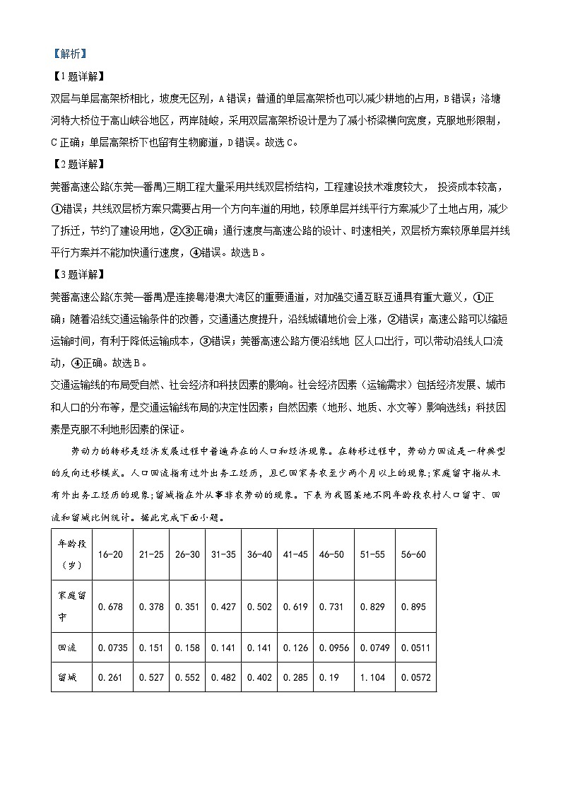 湖南省部分学校2023-2024学年高二下学期7月期末地理试题（原卷版+解析版）02