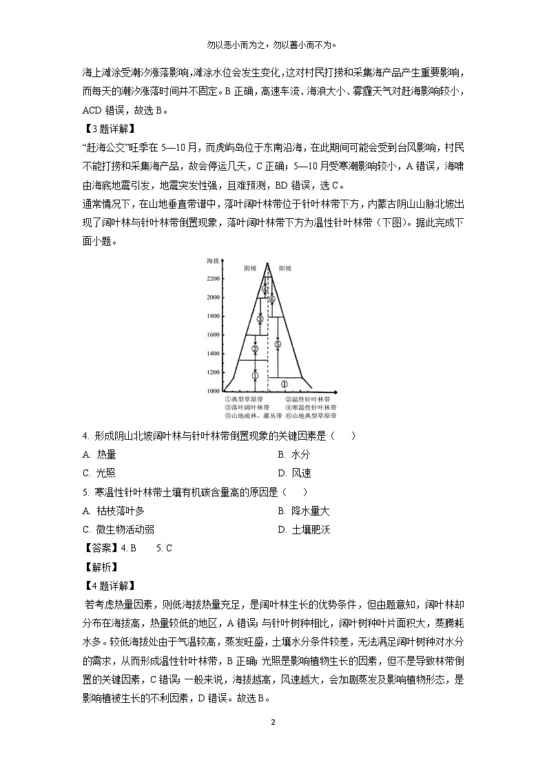 [地理]2024届高三下学期5月份大联考试卷(东三省)(解析版)02