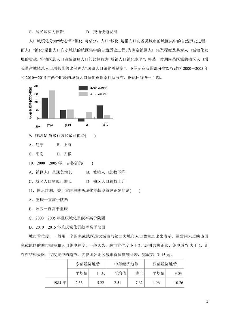 高中地理知识清单-专题07 城市空间结构与城市化（原卷+解析版）03