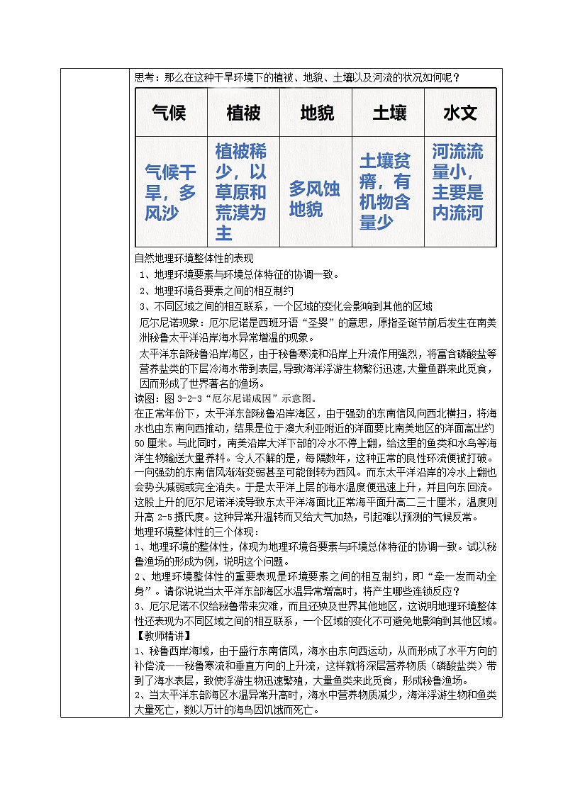 高中地理必修一3.2地理环境的整体性教案第2页