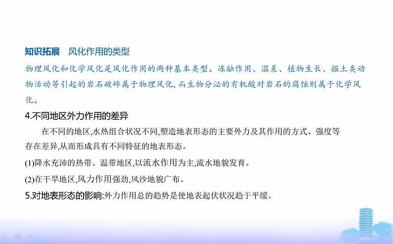 人教版高中地理选择性必修1第二章地表形态的塑造第一节塑造地表形态的力量教学课件05