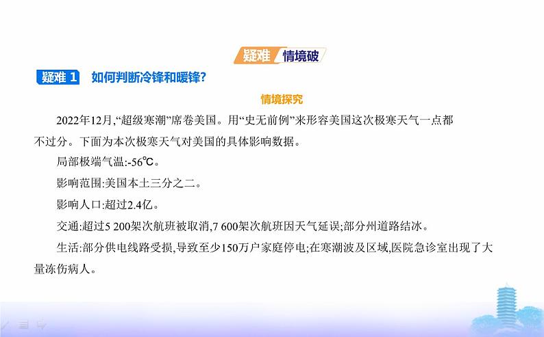 鲁教版高中地理选择性必修1第三单元大气变化的效应第一节常见的天气系统教学课件04