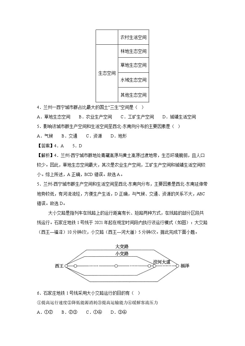 [地理][期末]2023-2024学年高一下学期期末模拟考试(北京专用必修二全册)(解析版)第3页