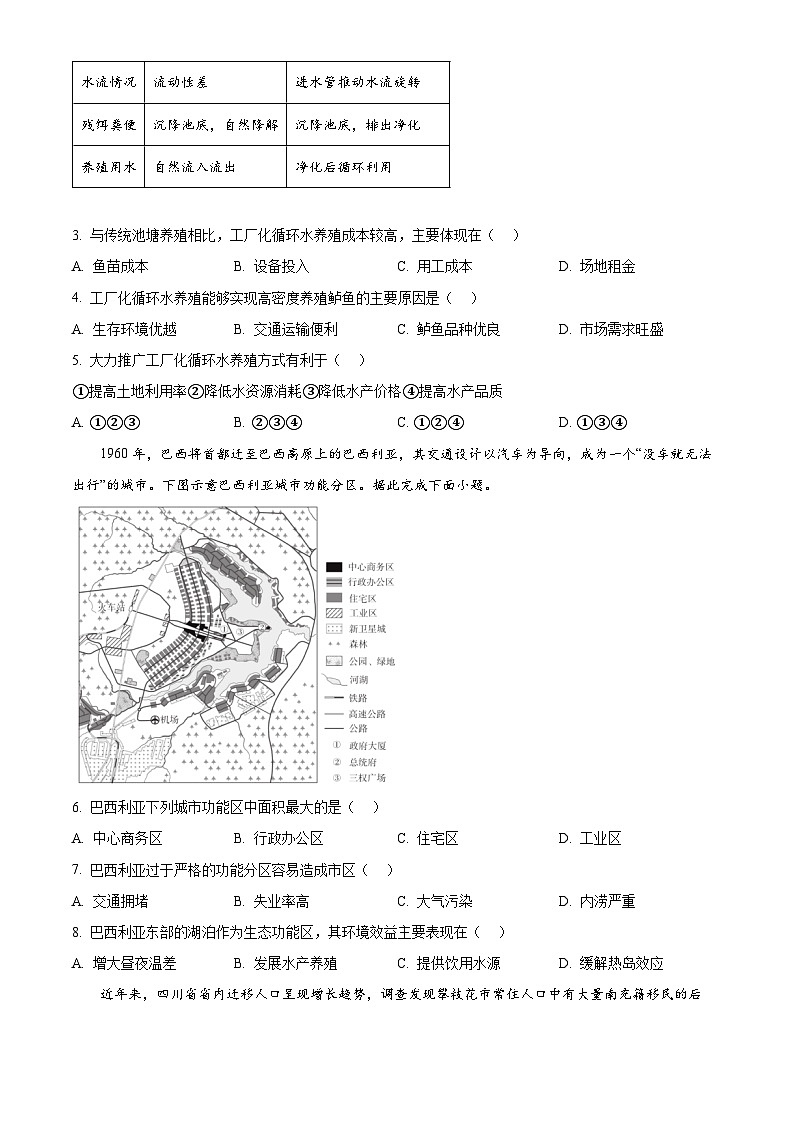 广东省惠州市2023-2024学年高一下学期期末考试地理试题（Word版附解析）02