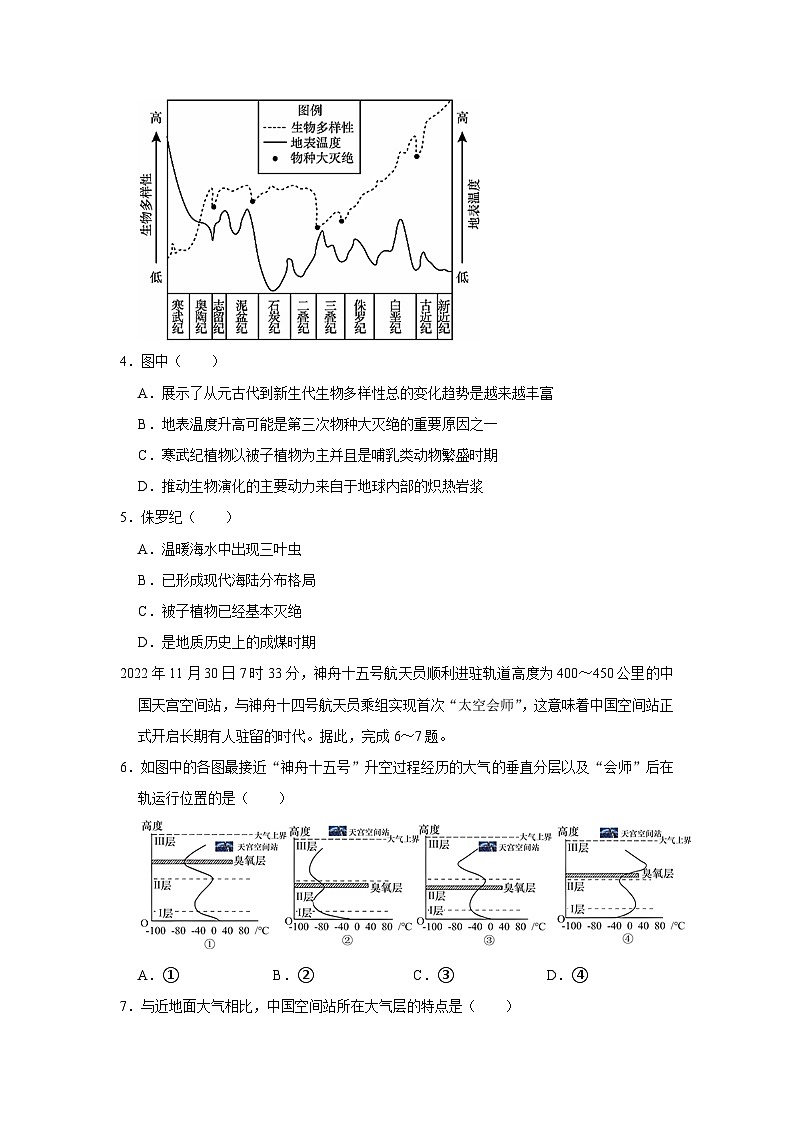 2022-2023学年北京市房山区高一上学期期末地理考试试卷02