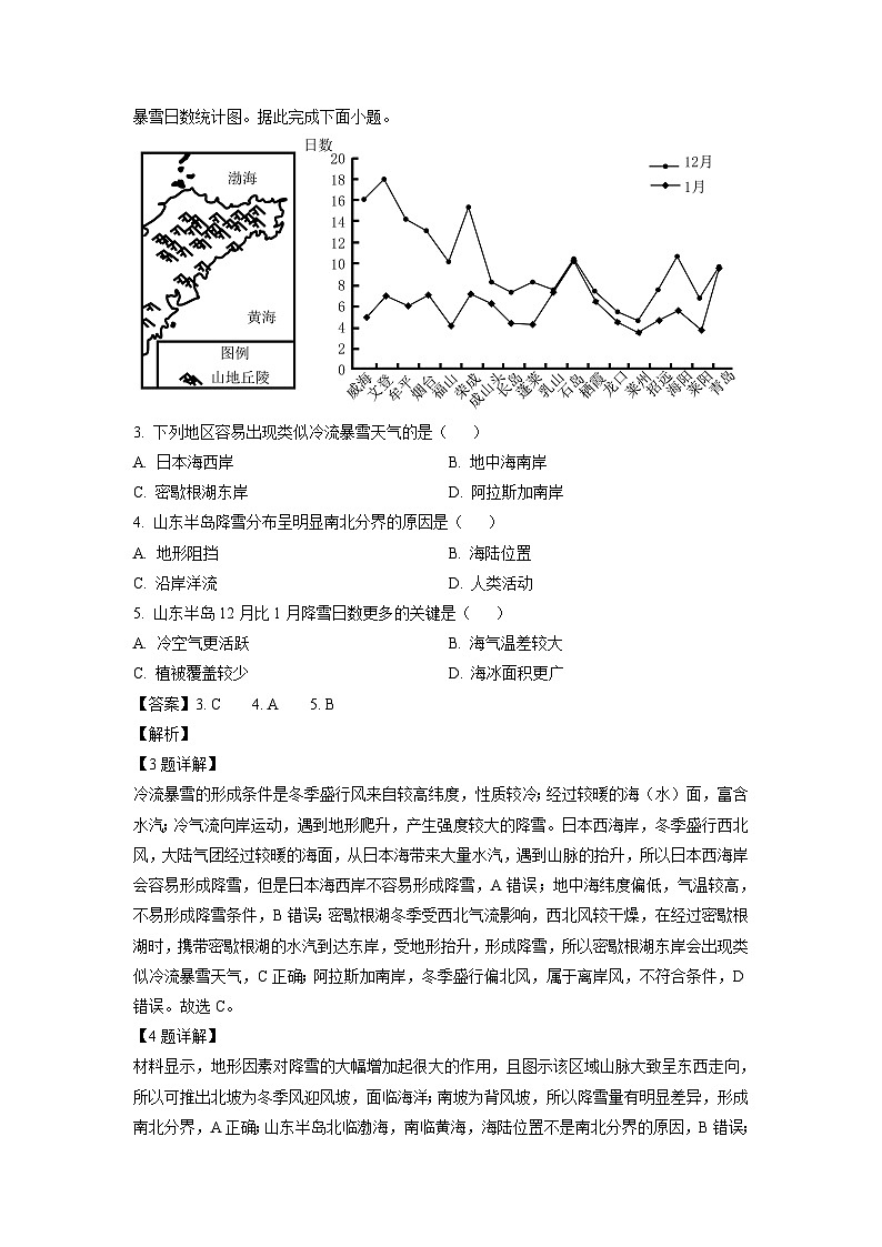 [地理]重庆市乌江新高考协作体2023-2024学年高二下学期5月月考试题(解析版)第2页