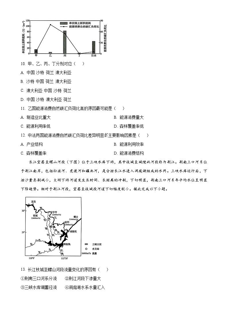 山东省菏泽市2023-2024学年高二下学期7月期末考试地理试卷（Word版附解析）第3页