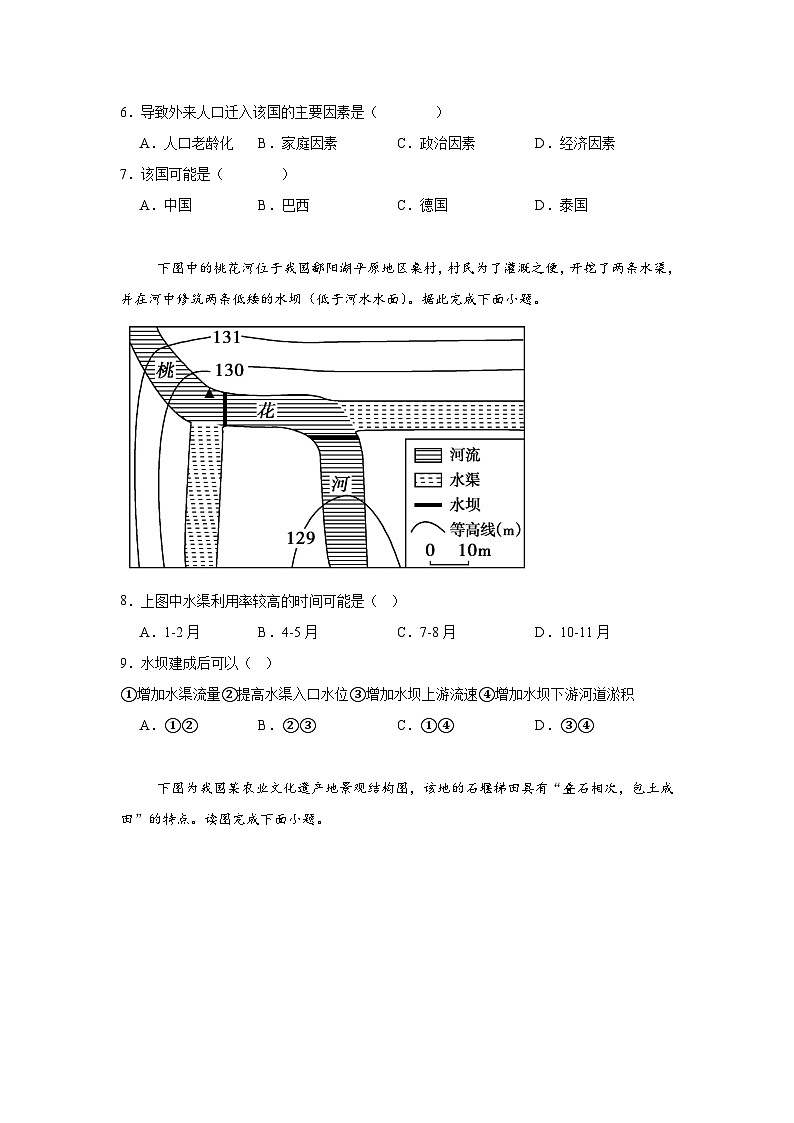 福建省福州第一中学2023-2024学年高二下学期7月期末地理试题03