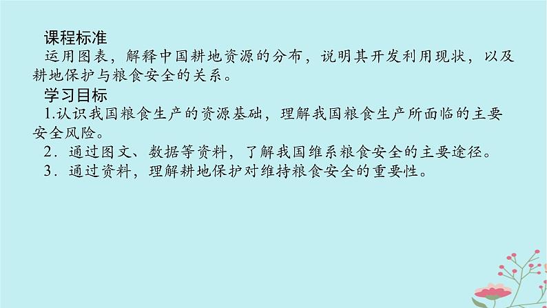 2025版高考地理全程一轮复习第二十章资源安全与国家安全第75课时中国的耕地资源与粮食安全课件第2页