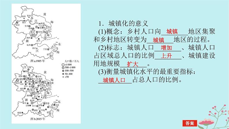 2025版高考地理全程一轮复习第十一章乡村和城镇第48课时城镇化课件05