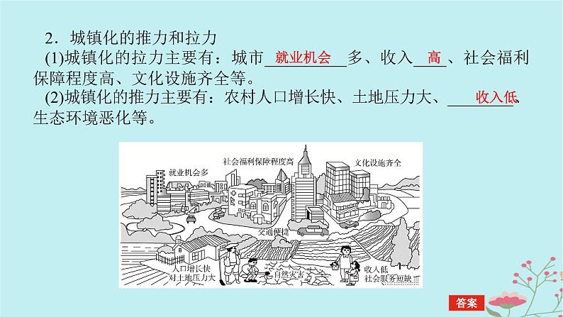 2025版高考地理全程一轮复习第十一章乡村和城镇第48课时城镇化课件08