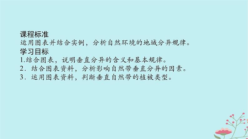 2025版高考地理全程一轮复习第八章自然环境的整体性与差异性第41课时垂直地域分异规律课件02