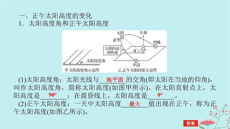 2025版高考地理全程一轮复习第三章地球的运动第11课时正午太阳高度的变化四季更替课件第5页