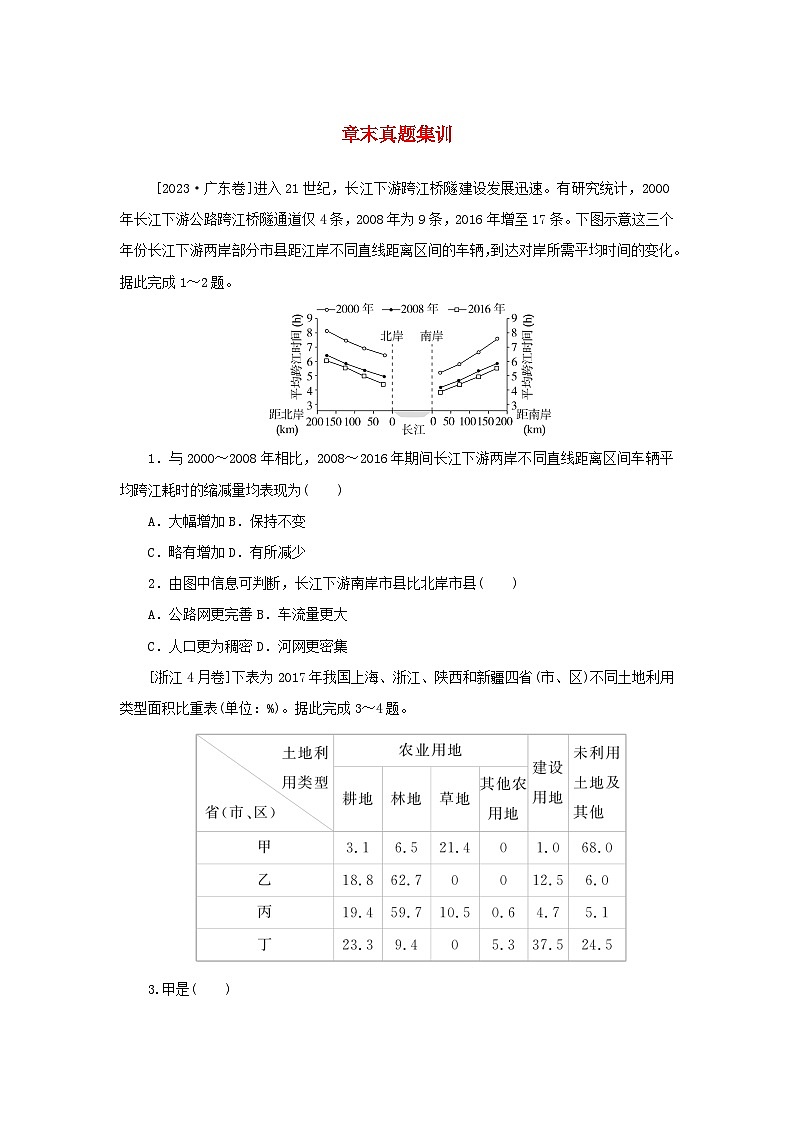 2025版高考地理全程一轮复习章末真题集训1501