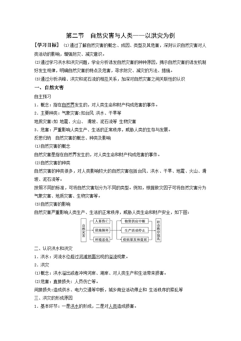 鲁教版（2024）高中地理必修一4.2自然灾害与人类（PPT+教案+导学案）01