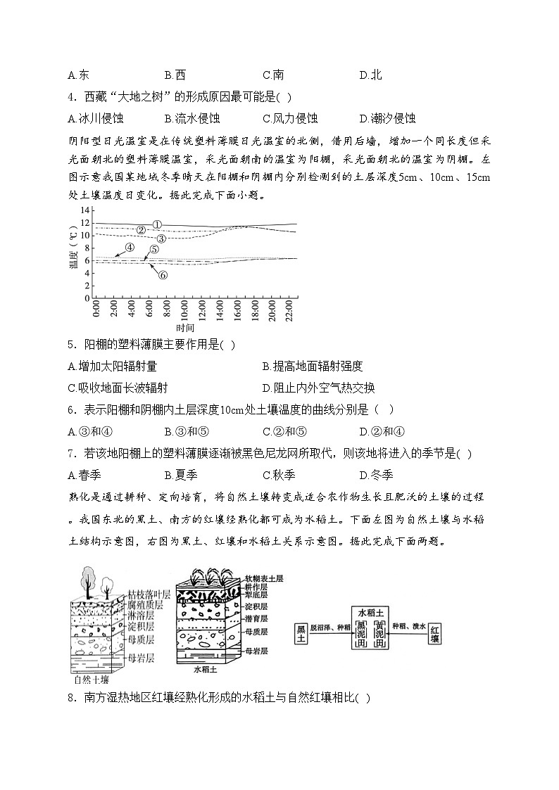 浙江省永嘉中学2023-2024学年高一下学期学业模拟考试地理试卷(含答案)第2页