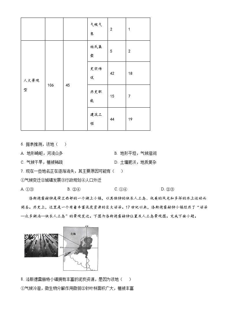 2024信阳高一下学期7月期末考试地理含解析03