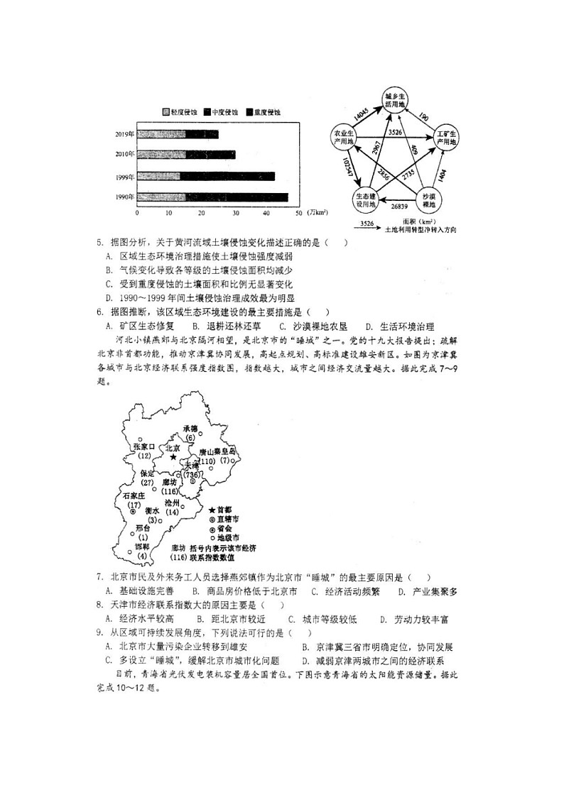 安徽省马鞍山市第二中学2022-2023学年高二下学期期中素质测试地理试题02