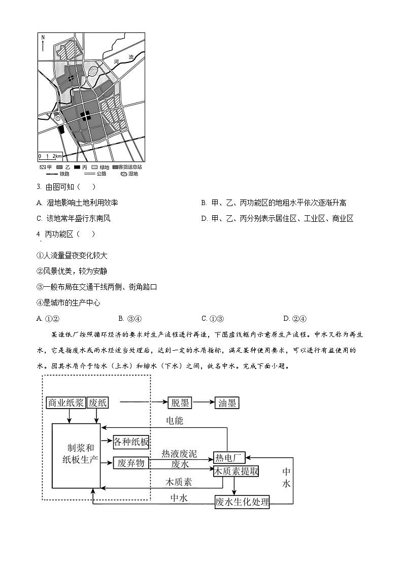2024抚顺六校协作体高一下学期期末考试地理含解析02
