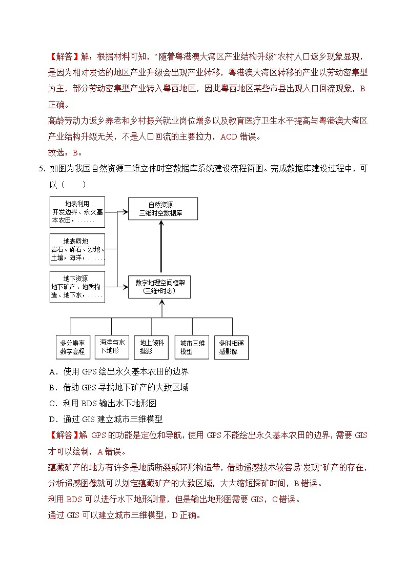 2024—2025学年高三上学期地理鲁教版（2019）开学摸底考试模拟试题（解析版）03