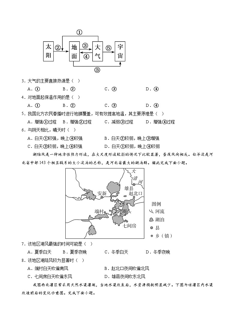 【开学考】2024年高二上册开学摸底考试卷地理（江苏专用）02