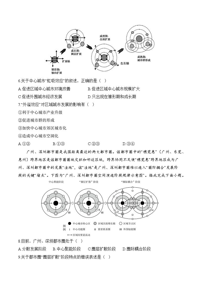 专题九 城市与城市化—2025届高考地理考点剖析同步练习（含答案解析）第3页