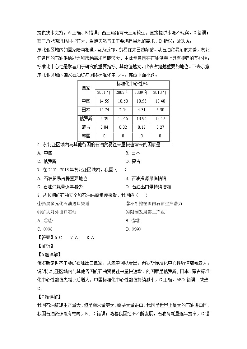[地理][期末]辽宁省抚顺市六校协作体2022-2023学年高二下学期期末试题(解析版)03