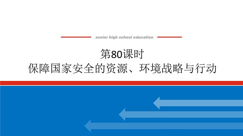 2025届高中地理全程复习PPT课件第80课时保障国家安全的资源、环境战略与行动01