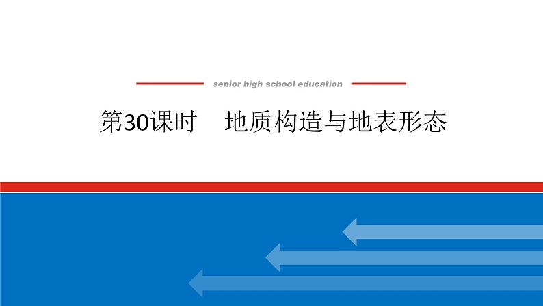 2025届高中地理全程复习PPT课件第30课时地质构造与地表形态01