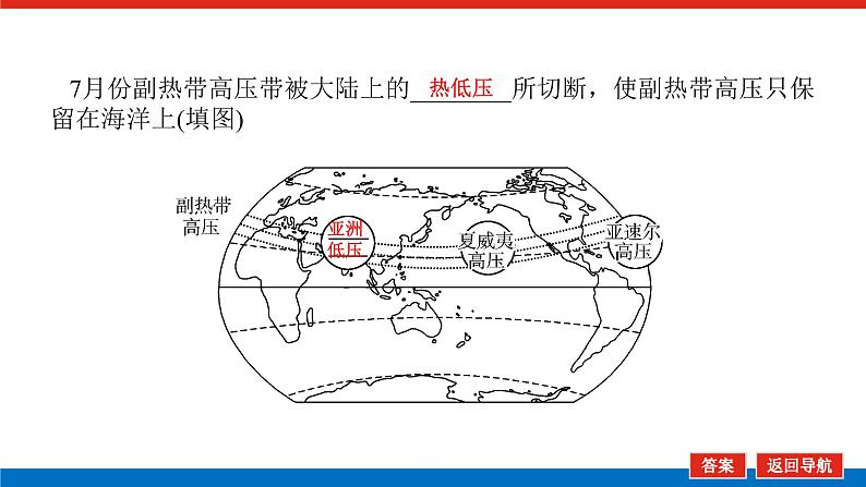 2025届高中地理全程复习PPT课件第19课时大气活动中心和季风环流第7页