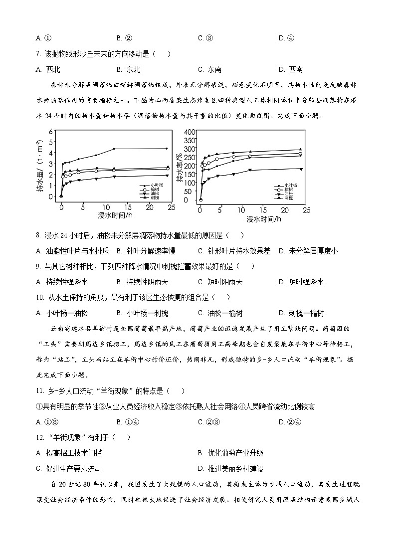 山东省菏泽市成武县伯乐高级中学2024-2025学年高二上学期开学考试地理试题（原卷版+解析版）03