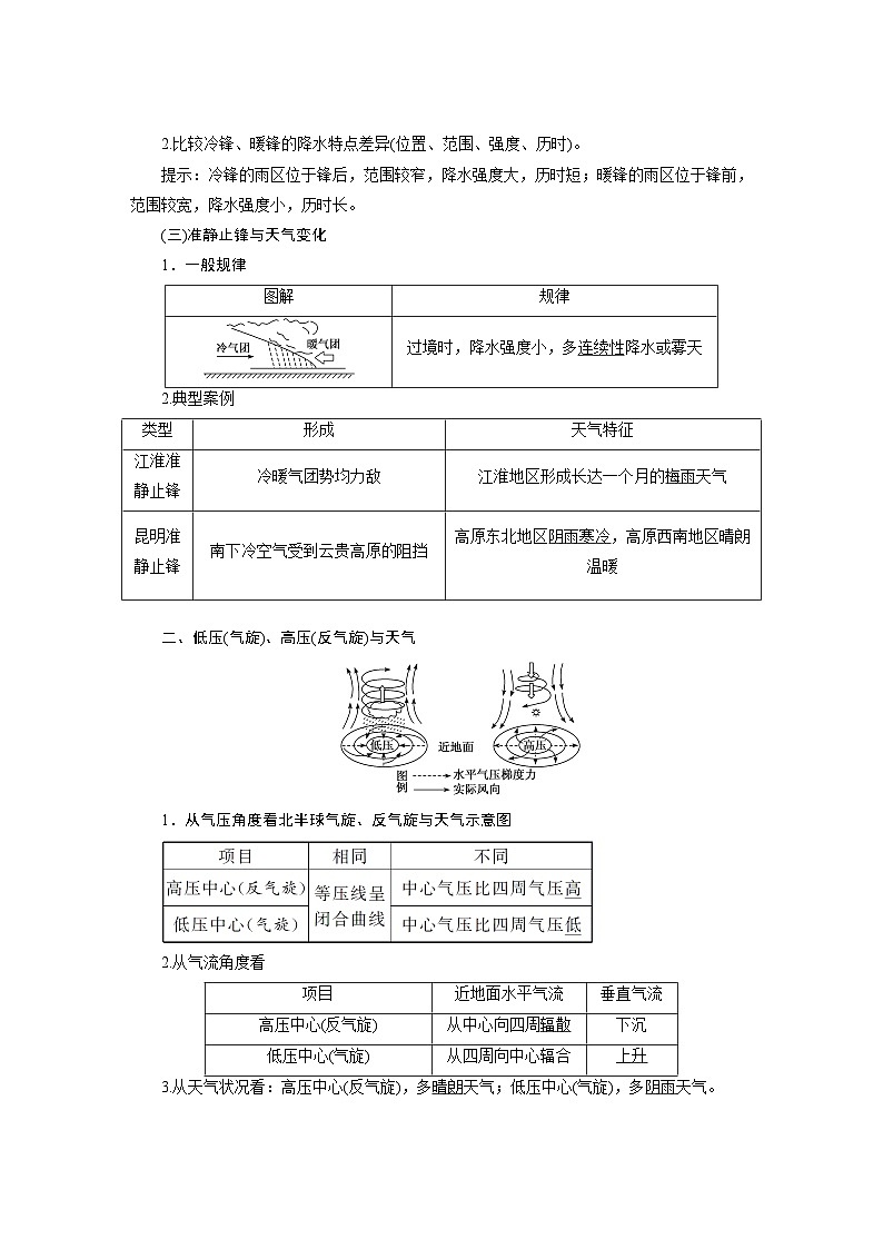 新课标高考地理一轮复习第四章大气的运动学案第2页