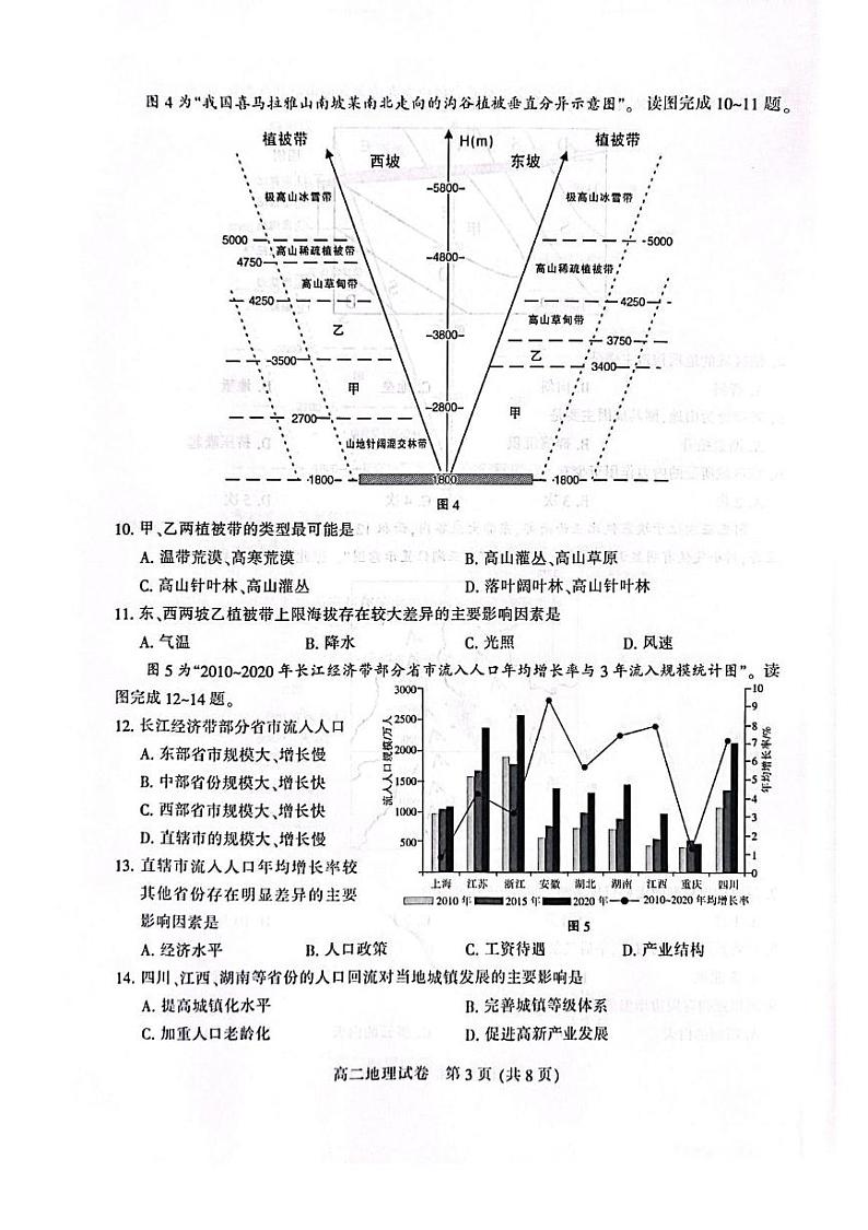 江苏省南通市2023-2024学年高二下学期6月期末地理试题第3页