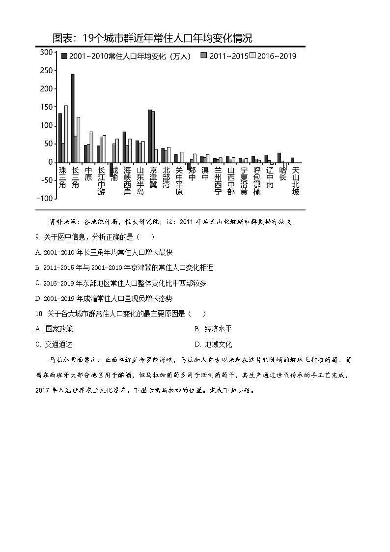 广东省珠海市三校联盟2023-2024学年高一下学期期中考试地理试题（原卷版）03