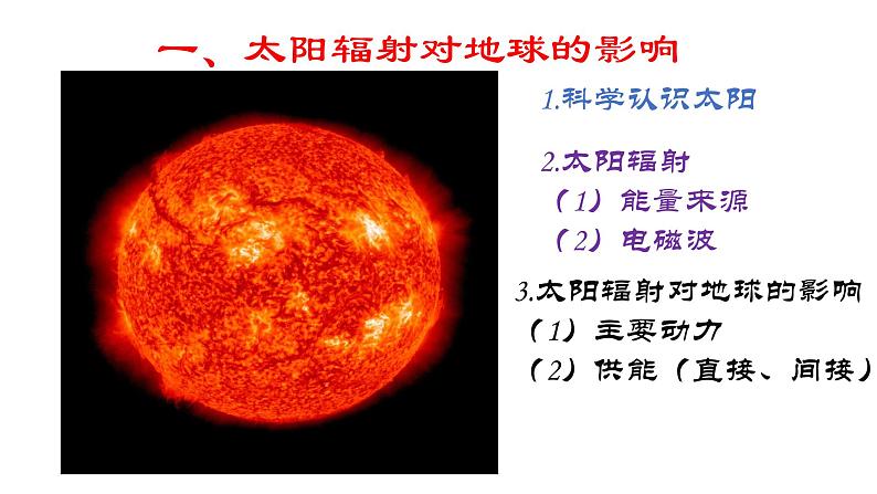 人教版高中地理必修一第一章第二节太阳对地球的影响 课件（共2课时内含视频）第6页