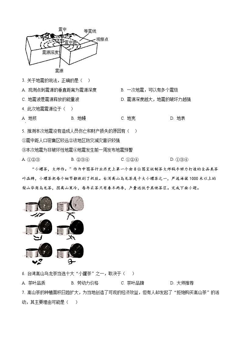 湖南省长沙市望城区第六中学2024-2025学年高二上学期开学地理试题（原卷版）02