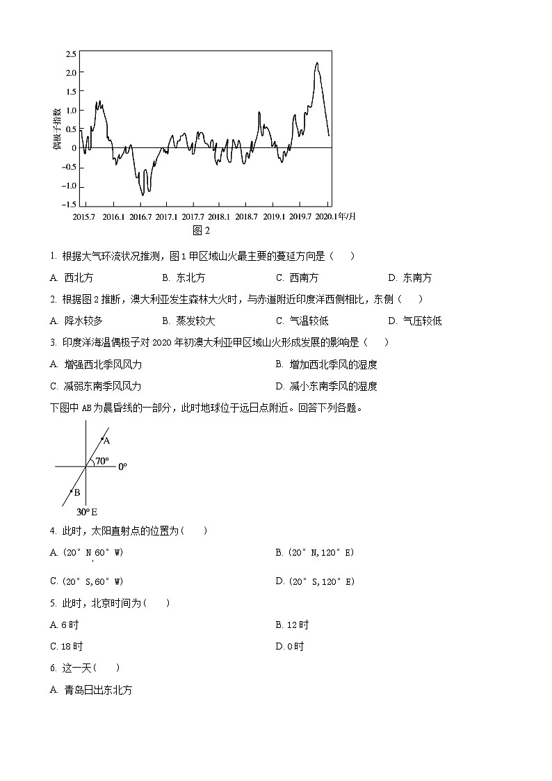 湖南省长沙市望城区第二中学2024-2025学年高三上学期开学地理试题（原卷版）02