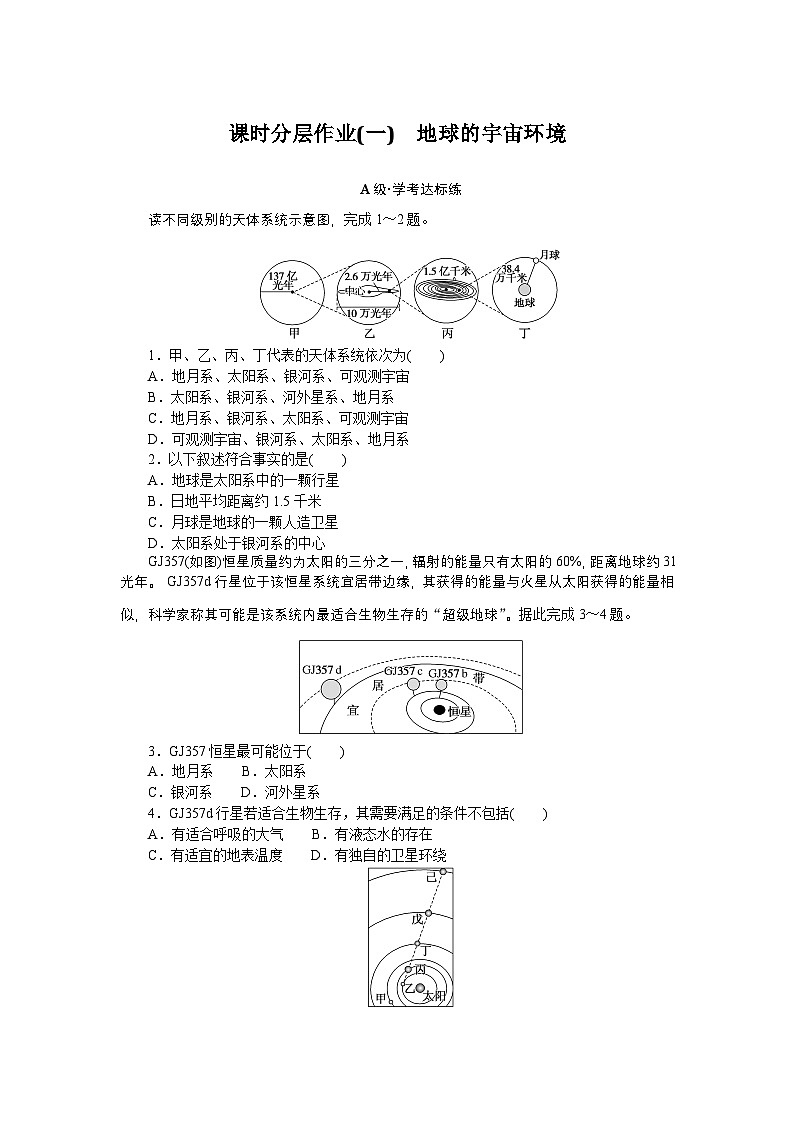 2024—2025高中地理人教版必修1一轮复习课时分层作业 1第1页