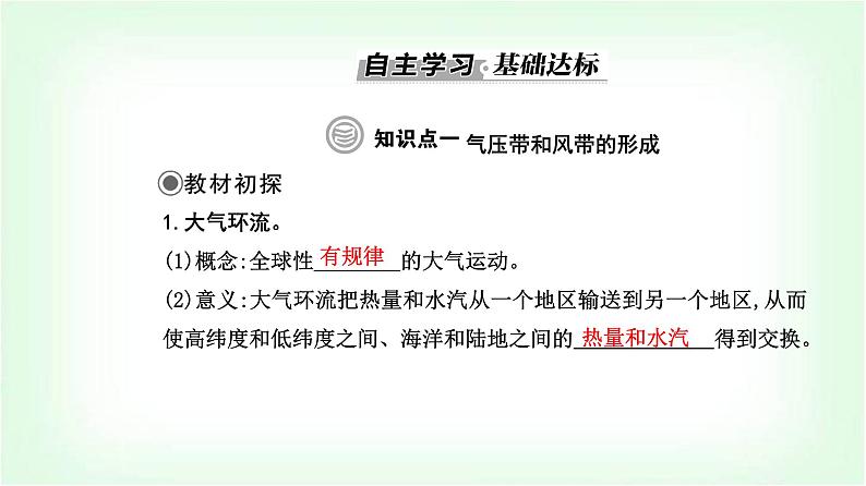 人教版高中地理选择性必修1第三章第二节气压带和风带课件03