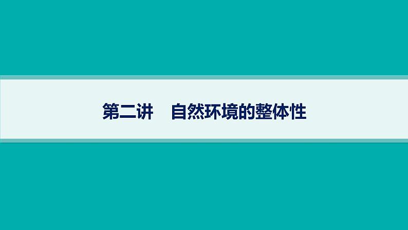 2025年人教版新高考地理新教材一轮总复习地理课件第6章自然环境的整体性和差异性第2讲自然环境的整体性第1页