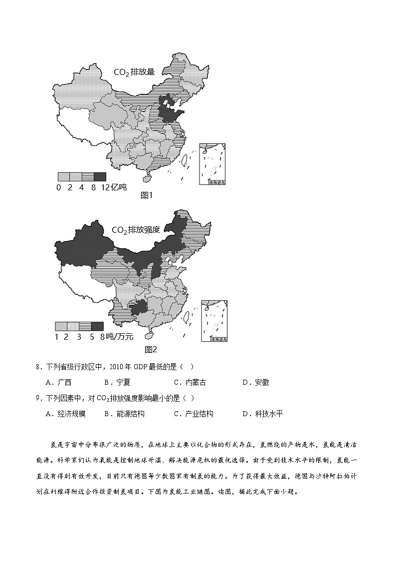 中图版2019高二地理选择性必修33.4环境保护与国家安全 分层练习03