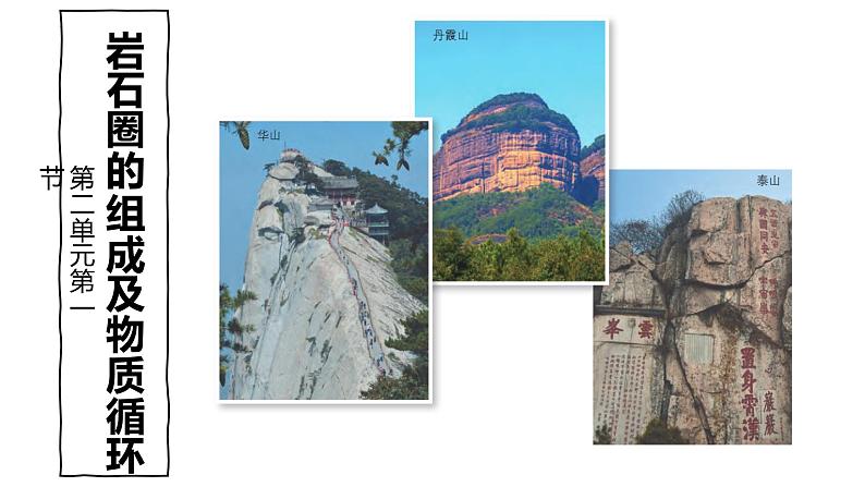 鲁教版2019高二地理选择性必修1 2.1 岩石圈的组成及物质循环 课件01